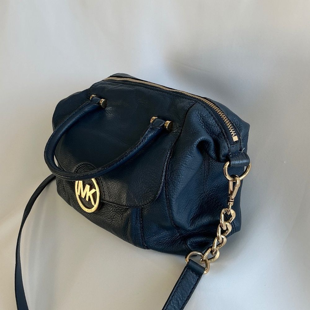 Michael Kors Navi Blue Satchel